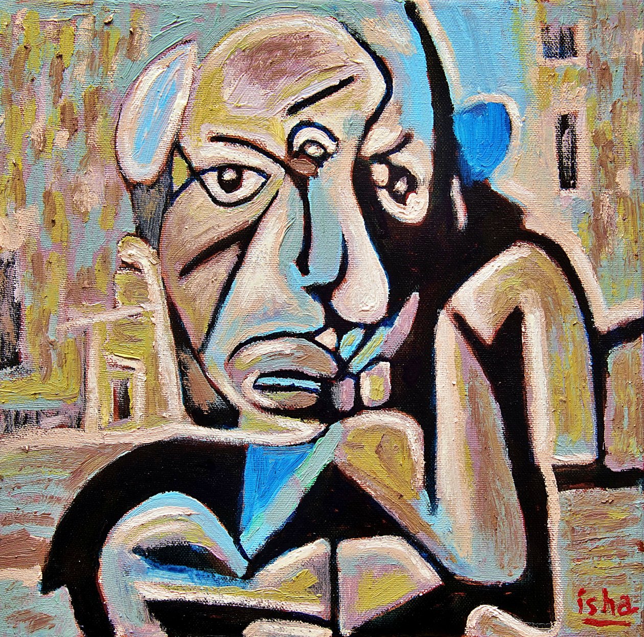 Little Picasso, 2022 (olja på duk) av Gerhardt Isringhaus