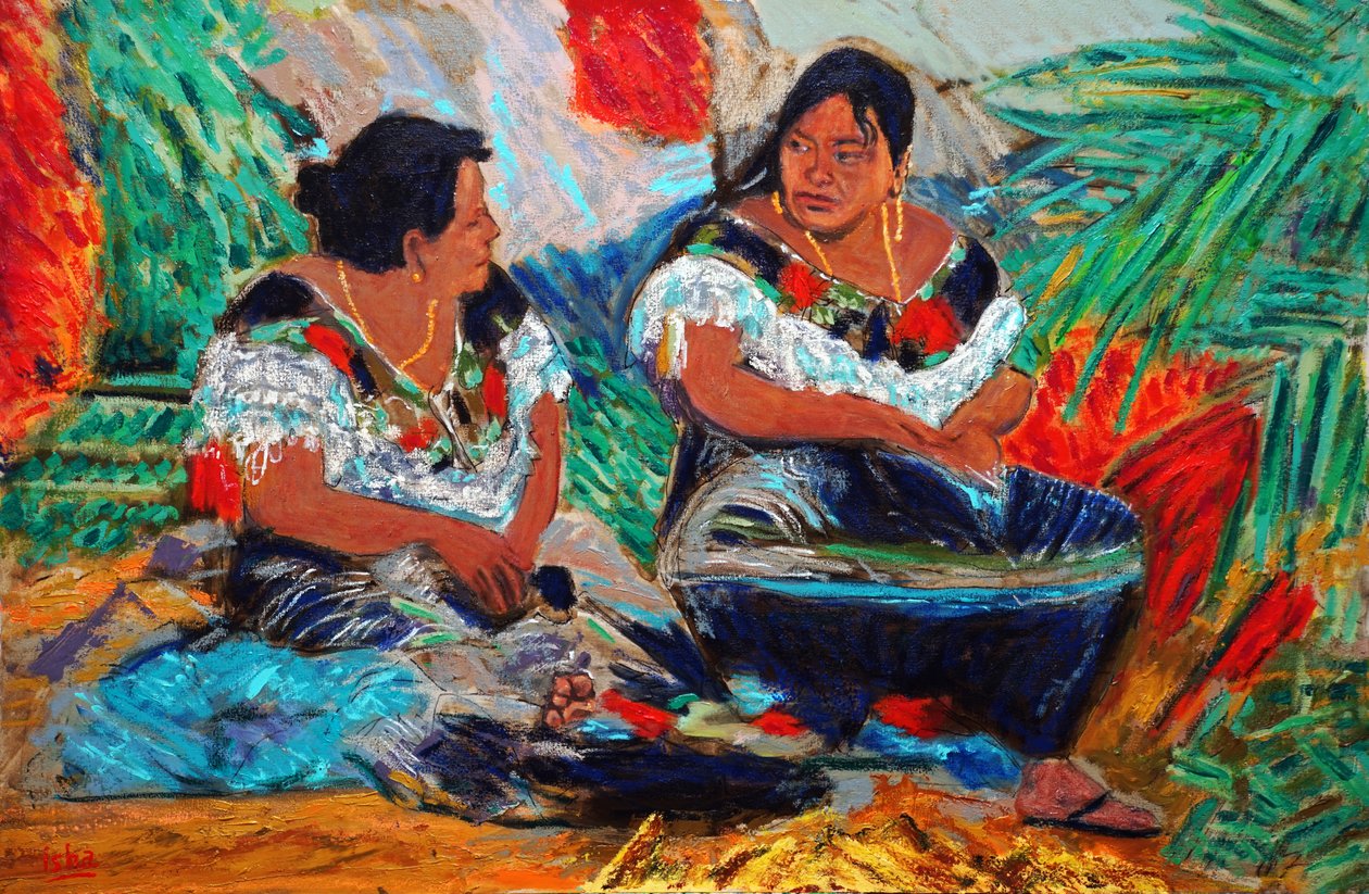 Mayan Senoras, 2019, olja på duk av Gerhardt Isringhaus