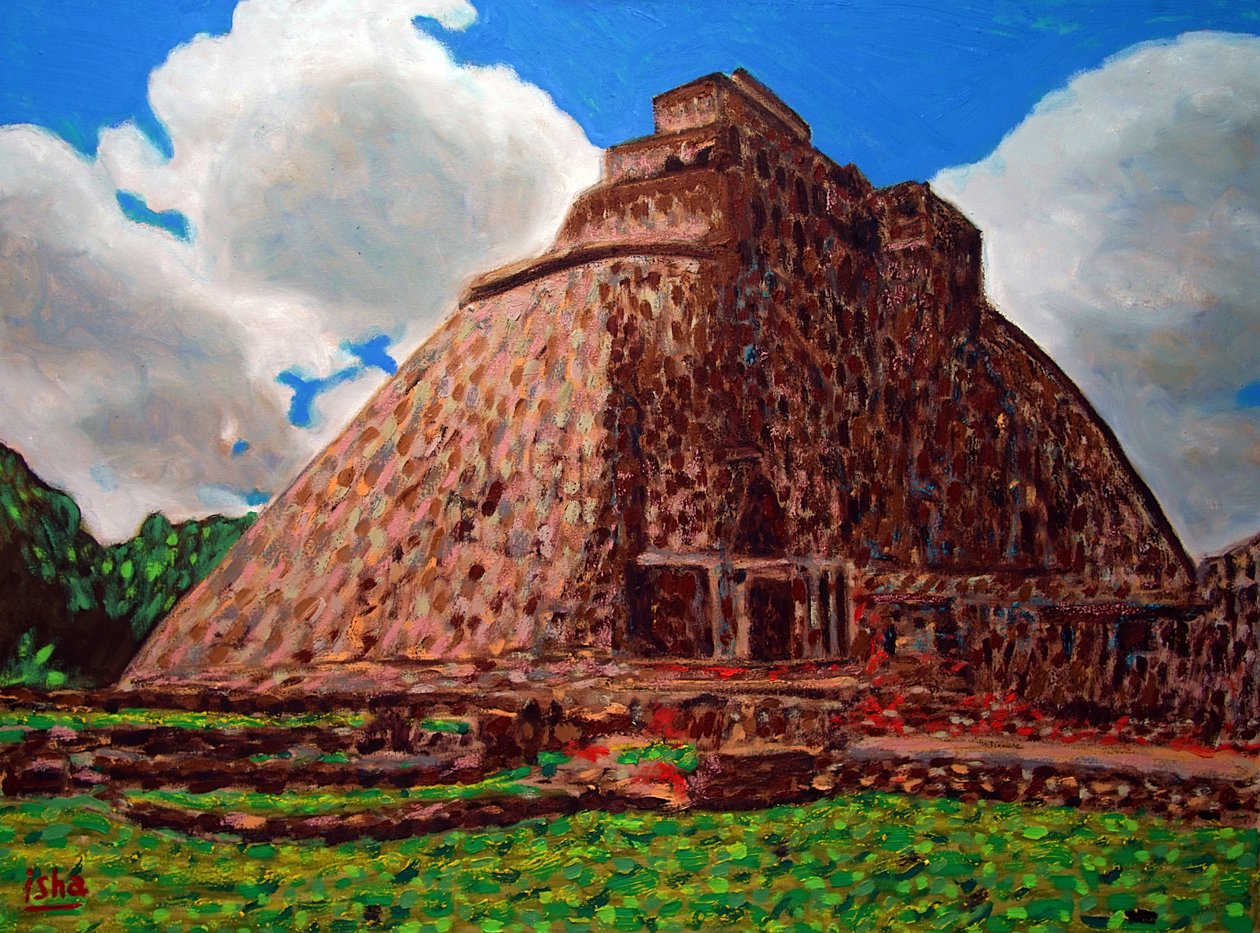 Pyramid of the Magician,2019 (olja på duk) av Gerhardt Isringhaus