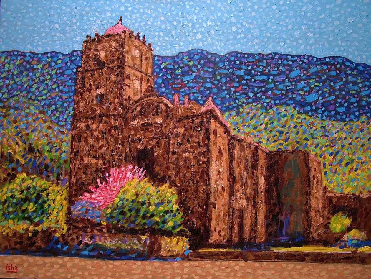 San Javier Mission, 2020 (olja på duk) av Gerhardt Isringhaus
