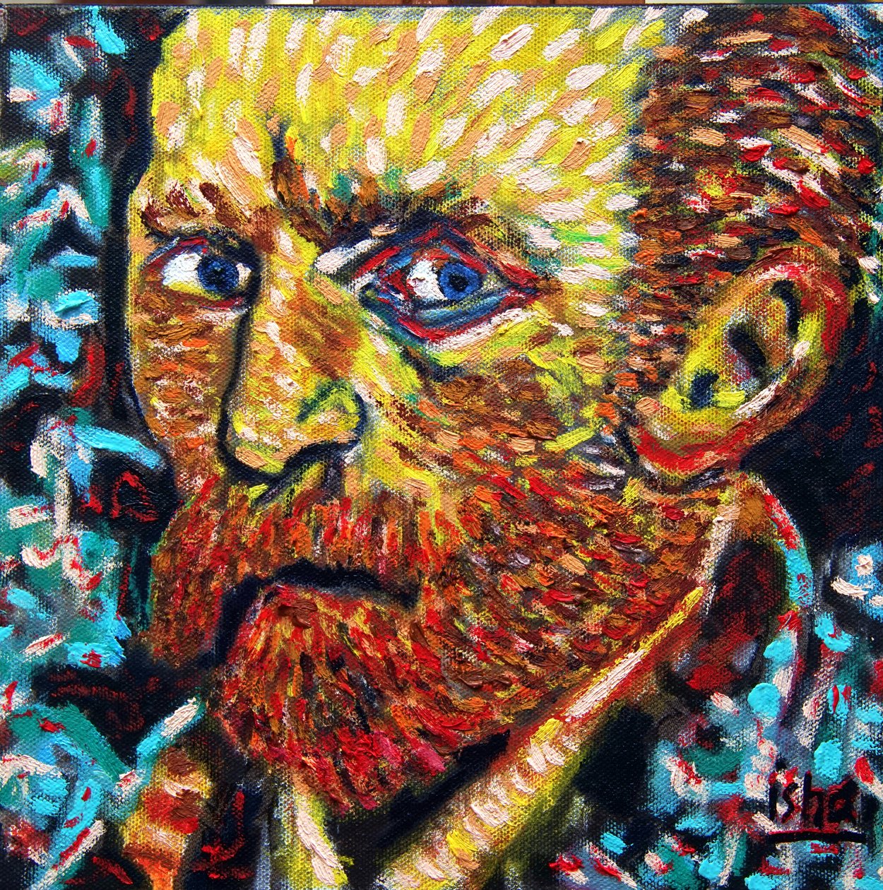 San VanGogh,2021, olja på duk av Gerhardt Isringhaus