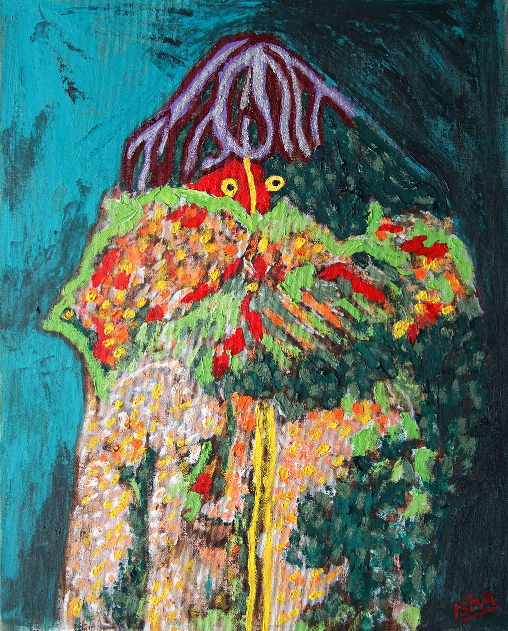 Shaman 1, 2019 (olja på duk) av Gerhardt Isringhaus