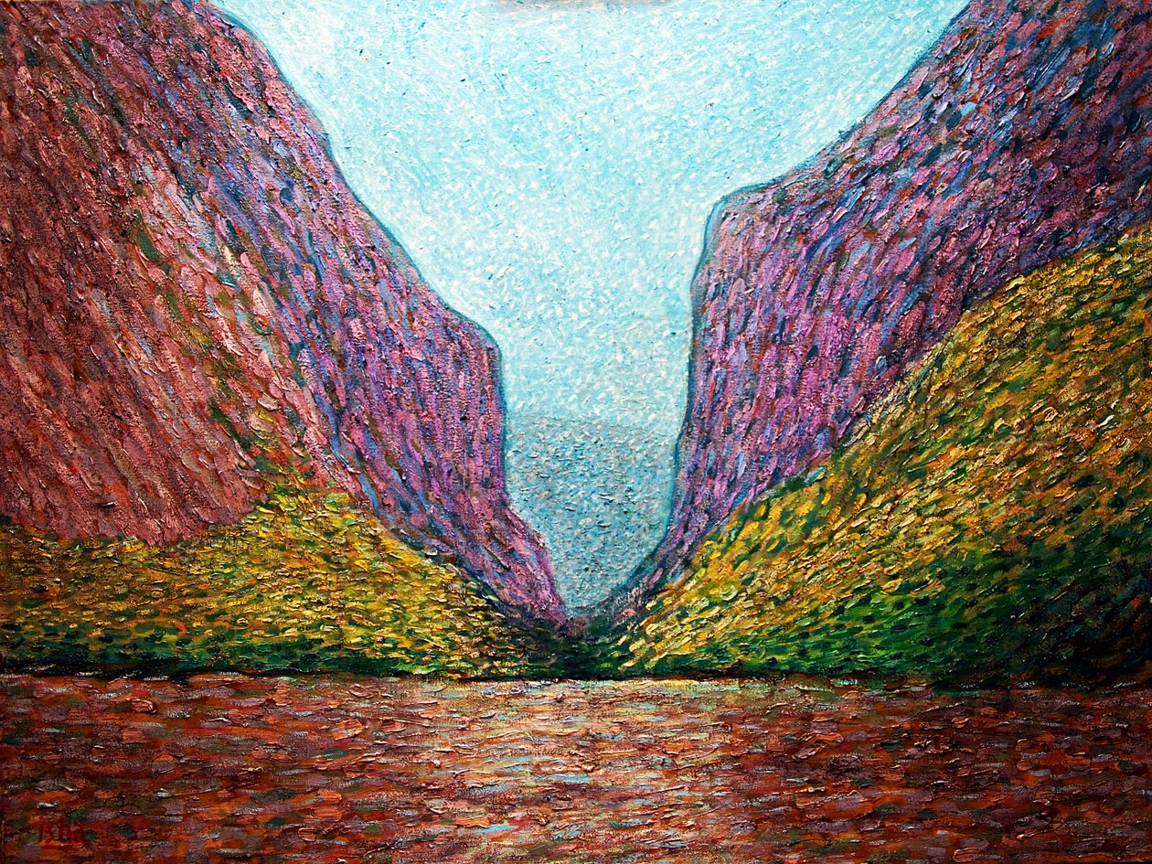 Sumidero Canyon,2019 (olja på duk) av Gerhardt Isringhaus