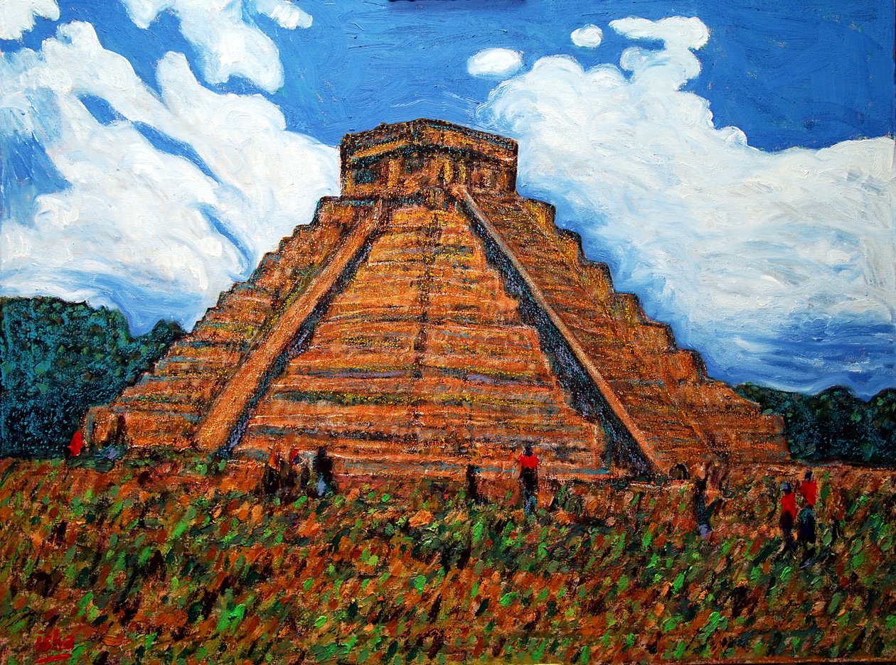 Temple of the Warriors,2019 (olja på duk) av Gerhardt Isringhaus