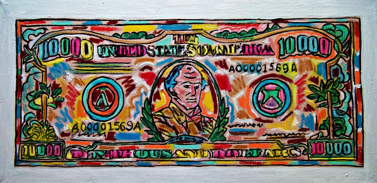 Ten Grand,2019 (olja på duk) av Gerhardt Isringhaus