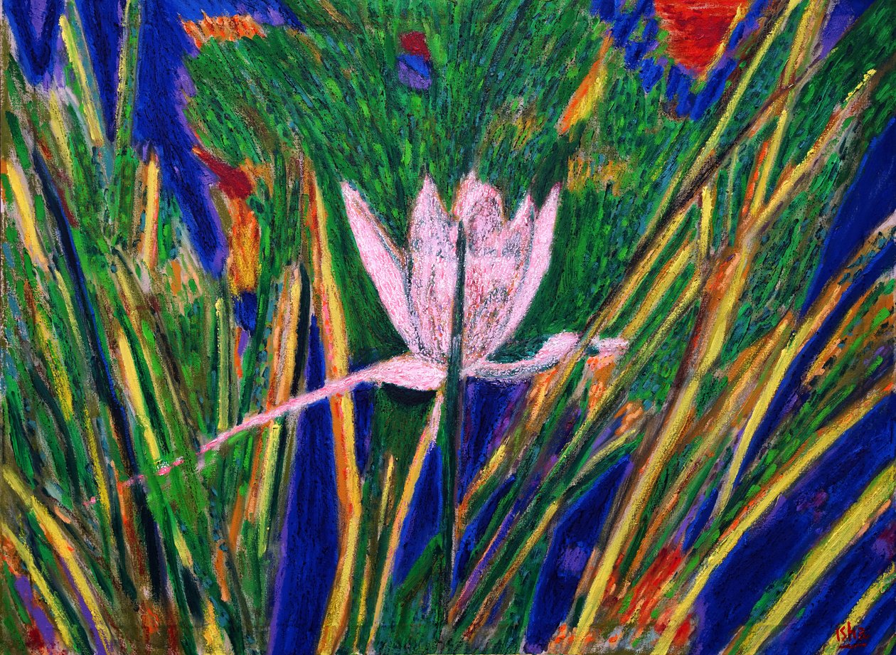 Water Lilys, 2019, olja på duk av Gerhardt Isringhaus