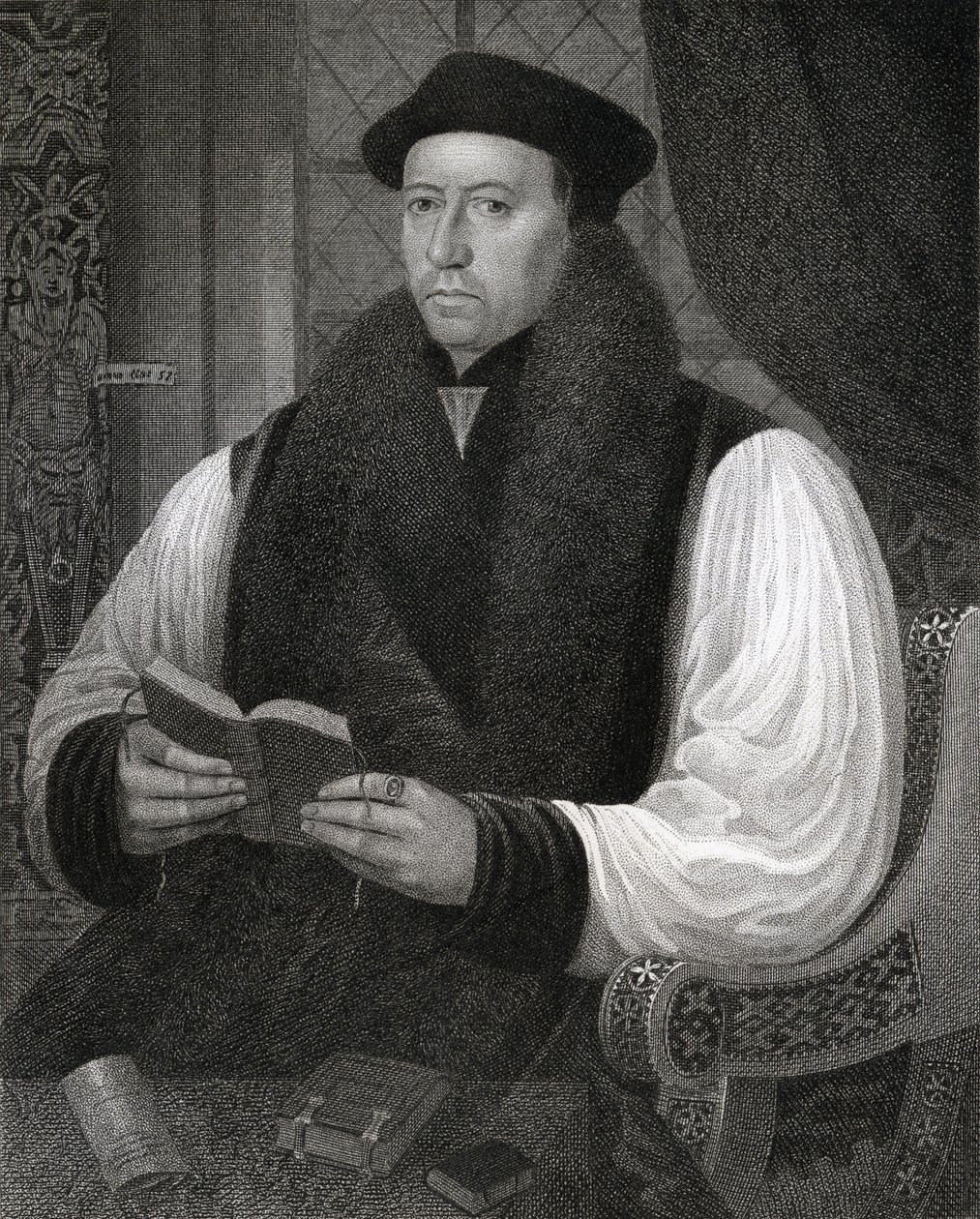 Porträtt av Thomas Cranmer (1489-1556) från "Lodge