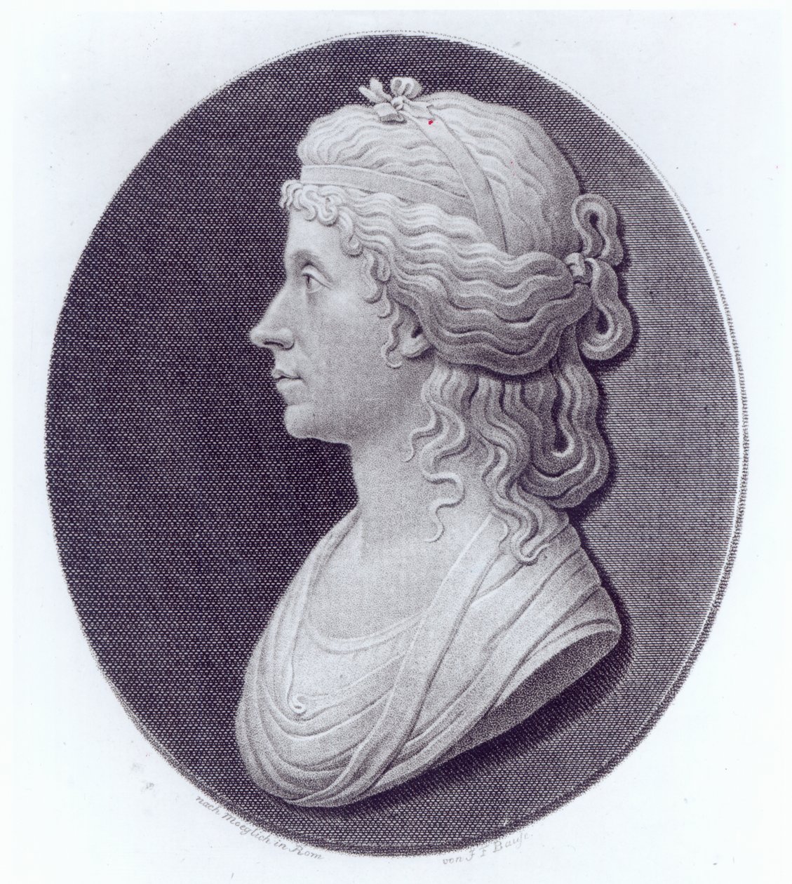 Angelica Kauffman, graverad av J.F Bause av German School