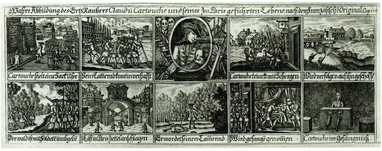 Exploater av Cartouche (1693-1721) av German School