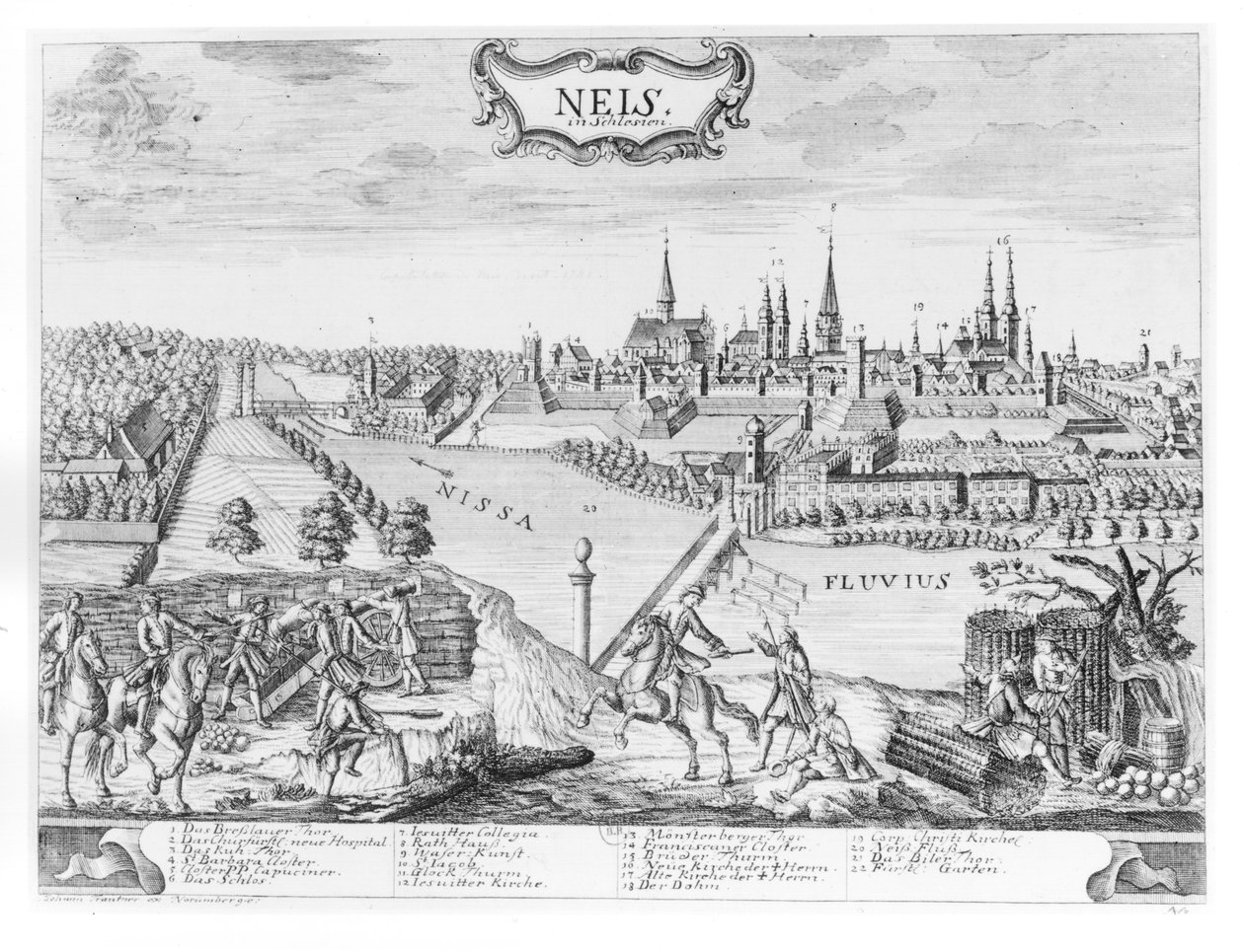 Kung Fredrik II av Preussen (1712-86) invaderade Schlesien och intog Neis i oktober 1741 av German School