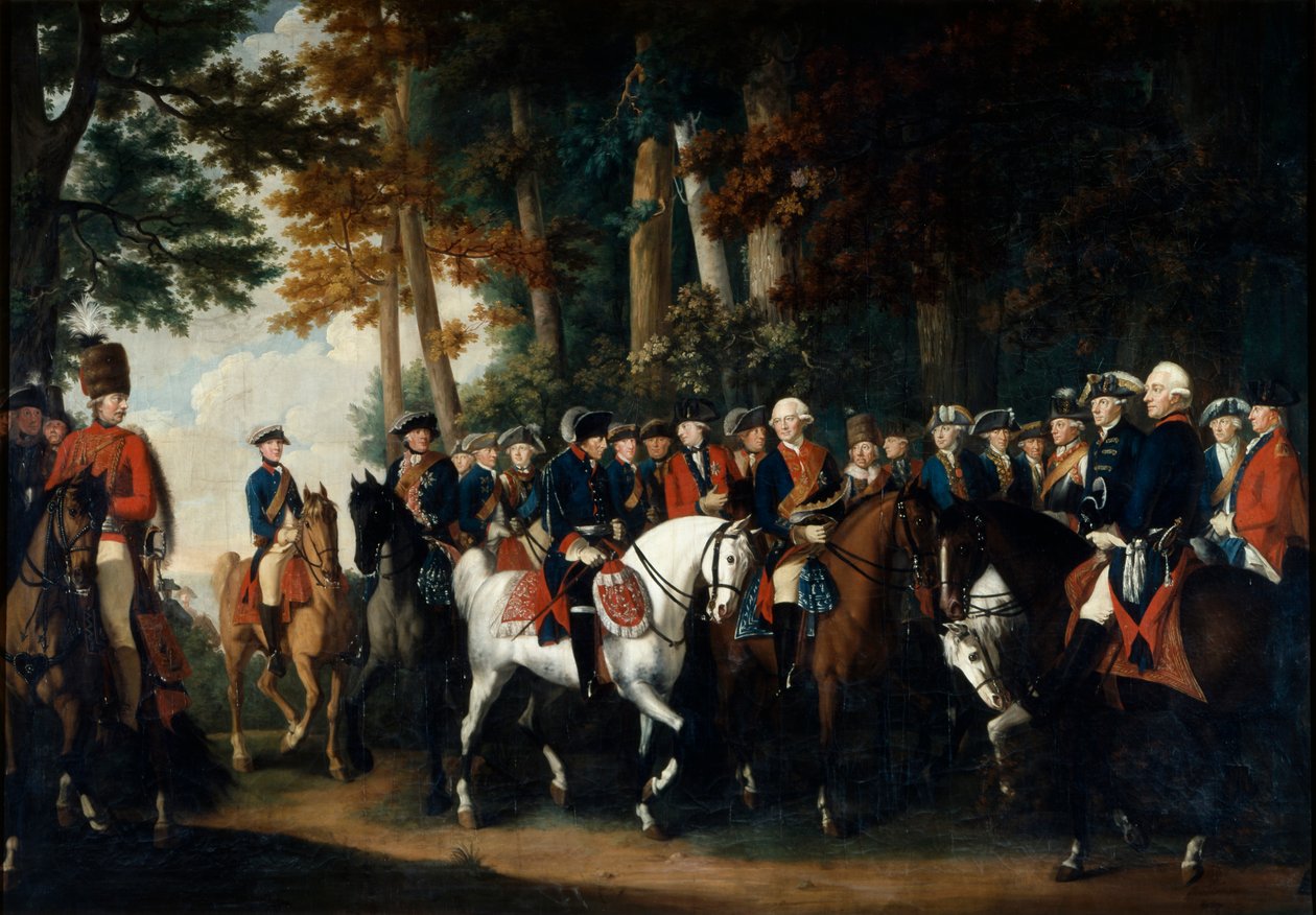 Kung Fredrik II:s återkomst från Preussen av Manoever, c.1785 av German School