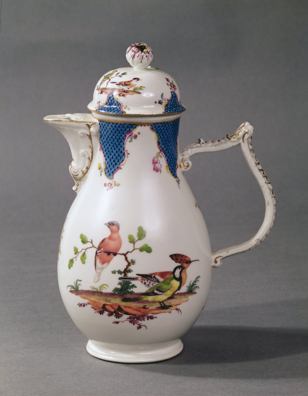 Meissen kaffekanna i porslin, ca 1760 (porslin) av German School