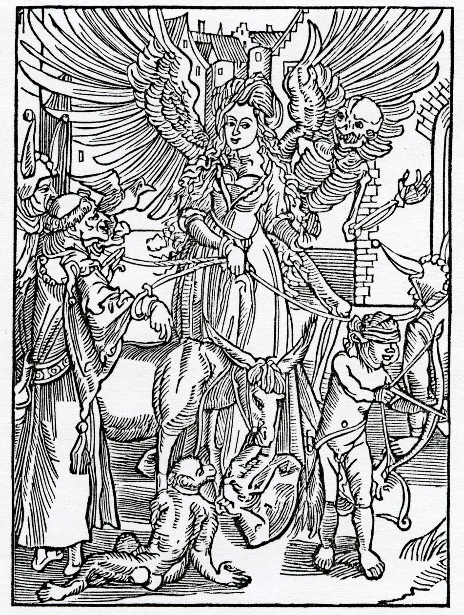 Av oordning och hederlig, illustration från Alexander Barclays engelska översättning av 