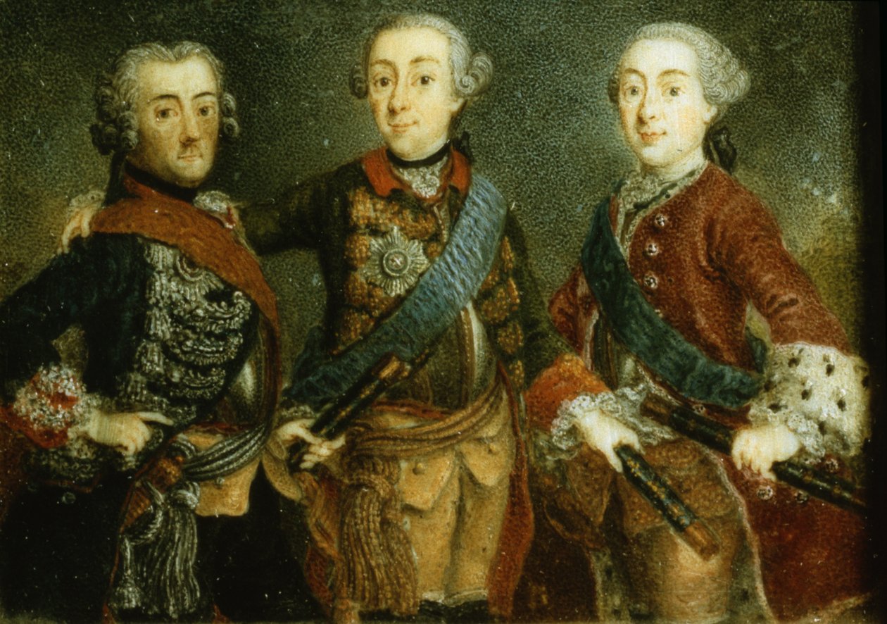 Paul, Fredrik II och Gustav Adolph av Sverige av German School