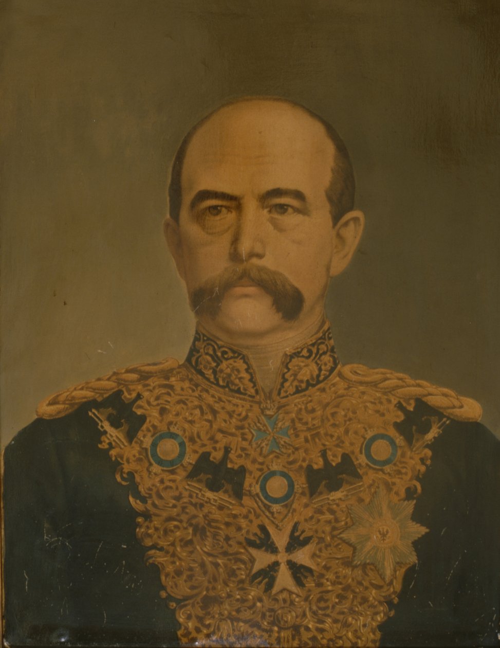 Prins Otto von Bismarck i diplomatuniform, ca 1865 av German School