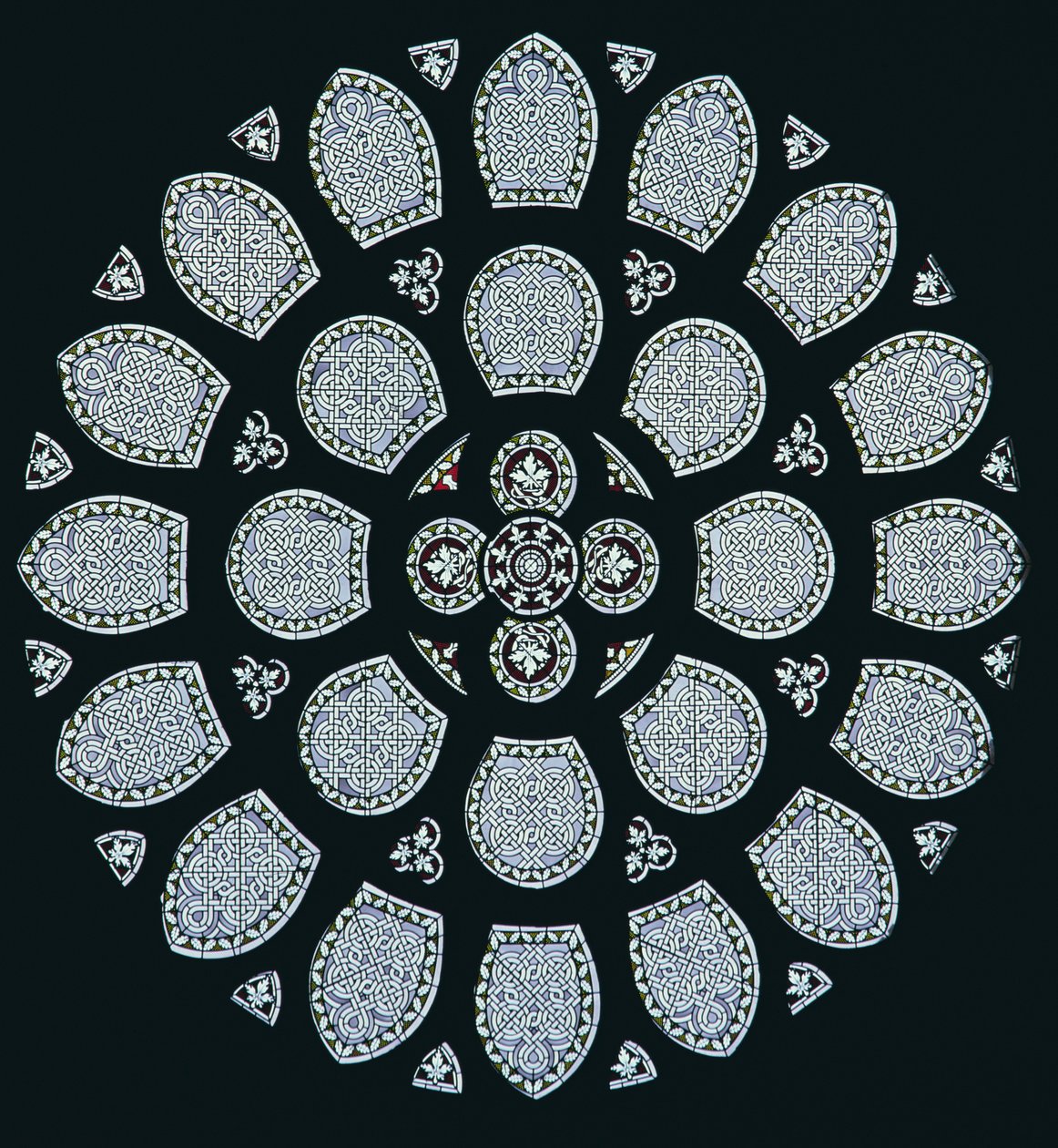 Rose fönster (målat glas) av German School