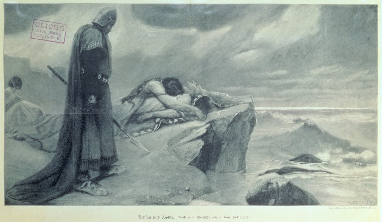 Landskap från operan "Tristan och Isolde" av Richard Wagner (1813-83) av German School