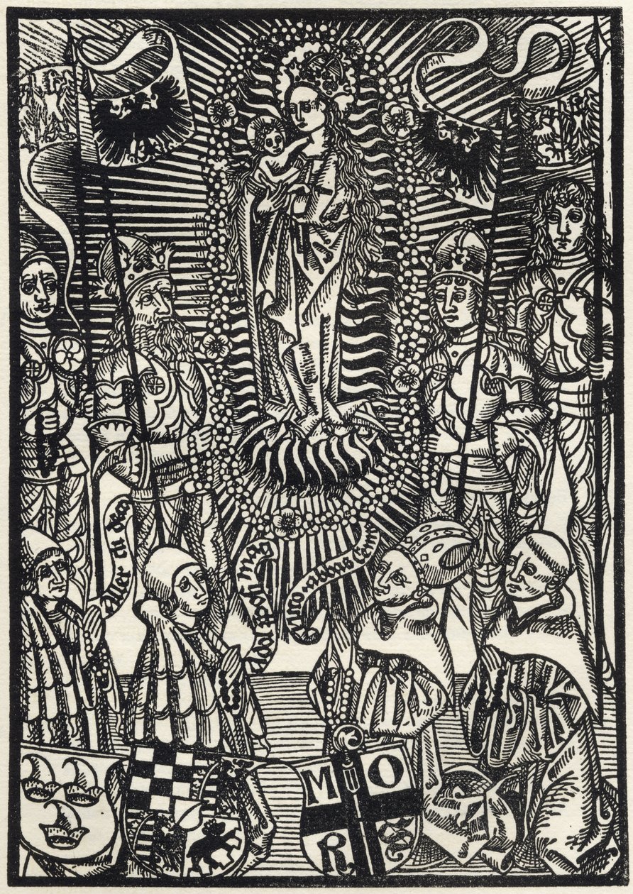 The Madonna in Glory, från "A Catalog of a Collection of Engravings, Etchings and Woodcuts", av Richard Fisher, publicerad 1879 av German School