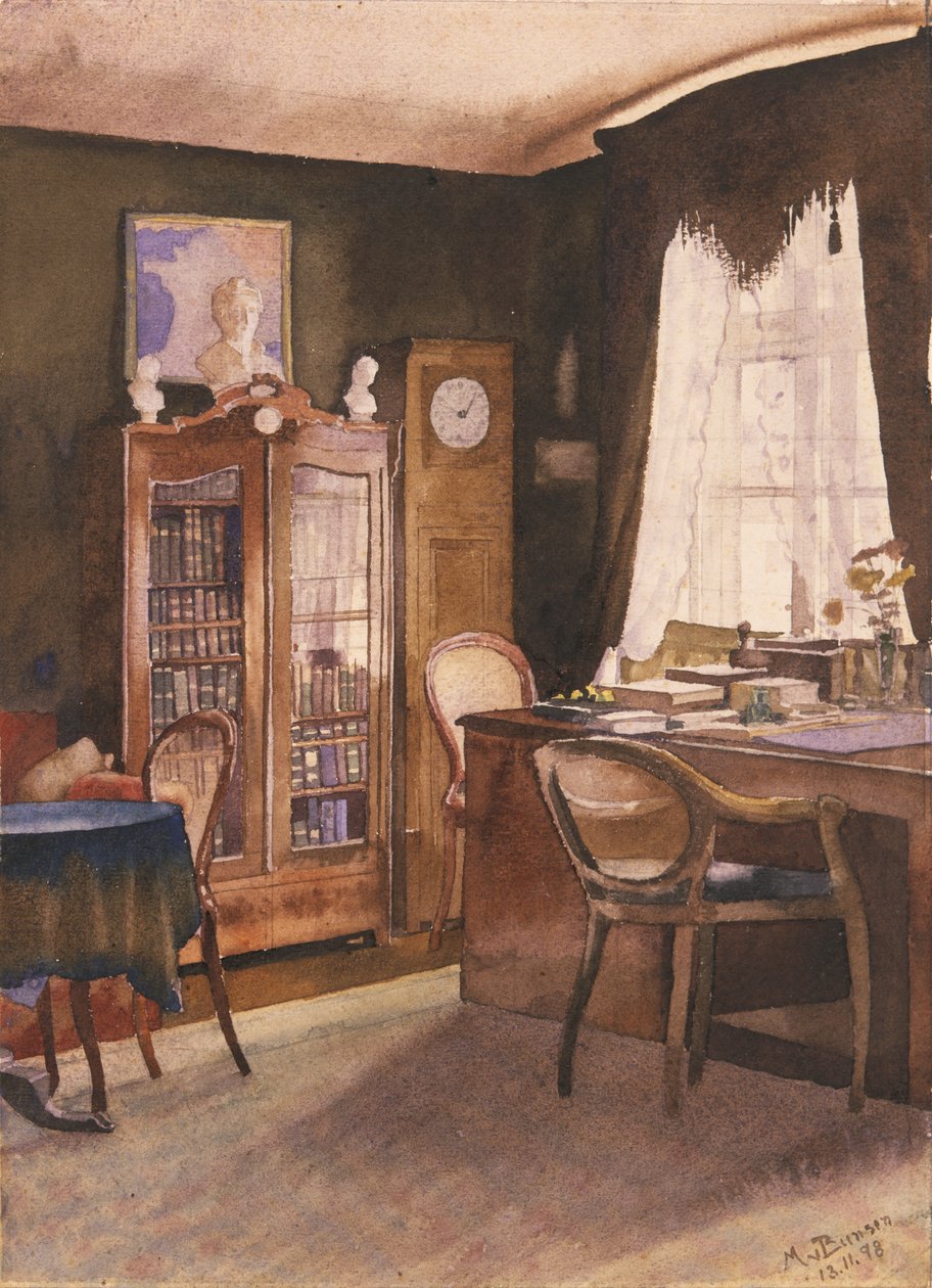 Theodor Fontanes studie (wc på papper) av German School