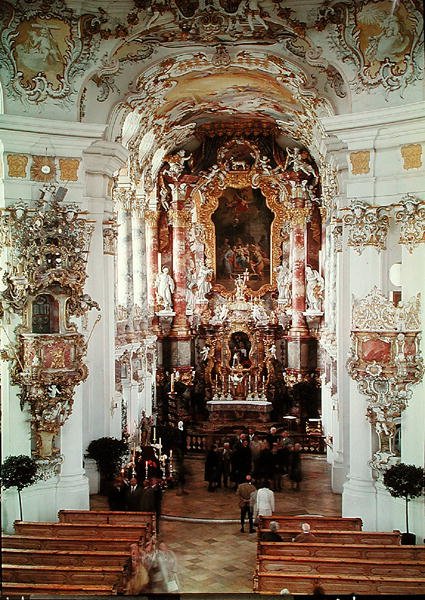 Utsikt över långhuset, 1746-54 av German School