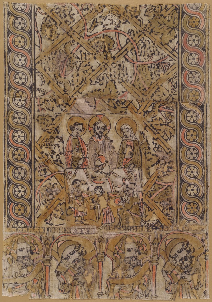En talarstolsduk med äktenskapet i Kana av German 15th Century