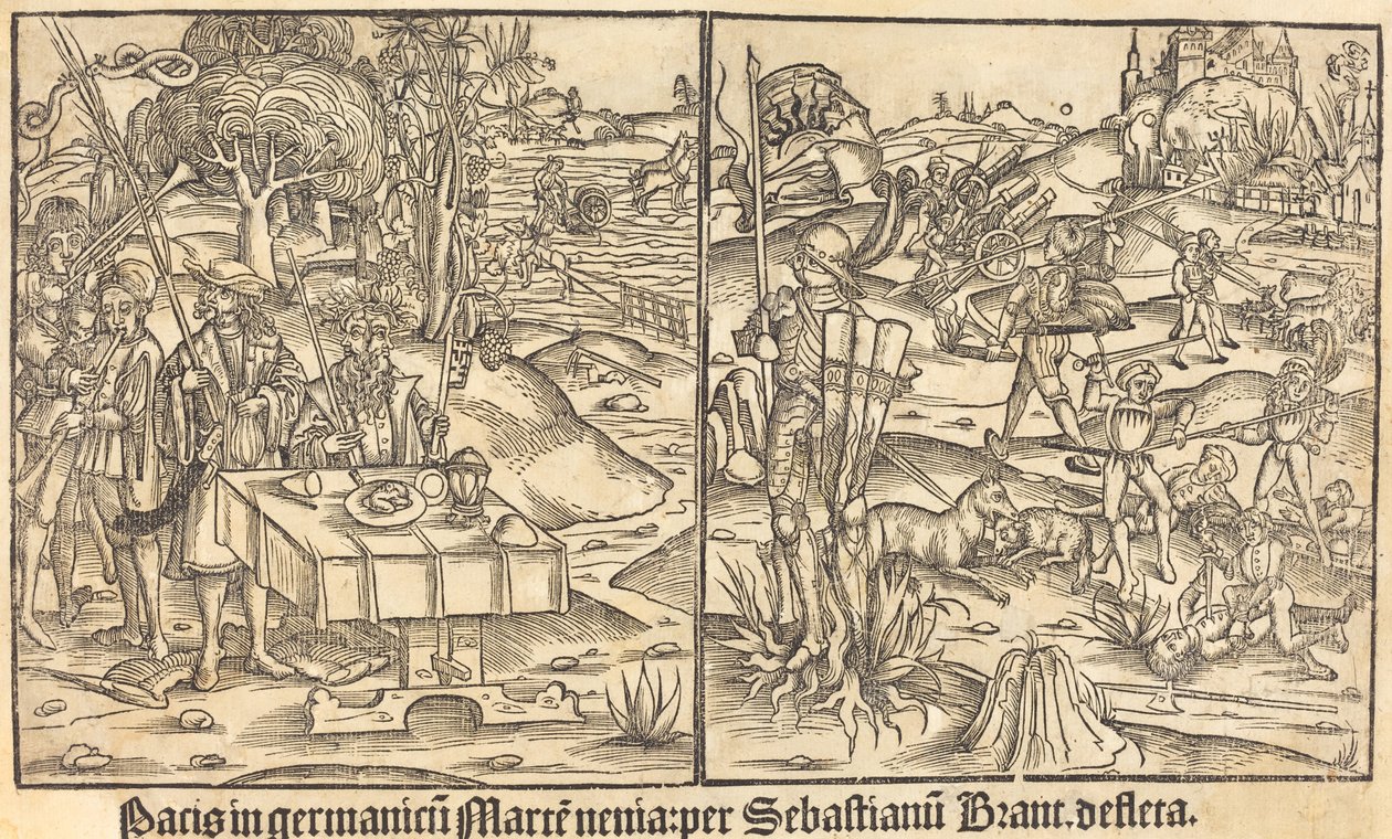 Allegori om krig och fred av German 15th Century