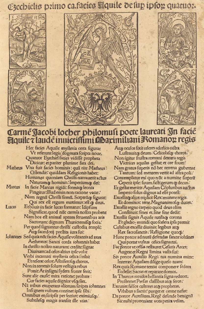 Allegori över örnen och kejsar Maximilian I av German 15th Century