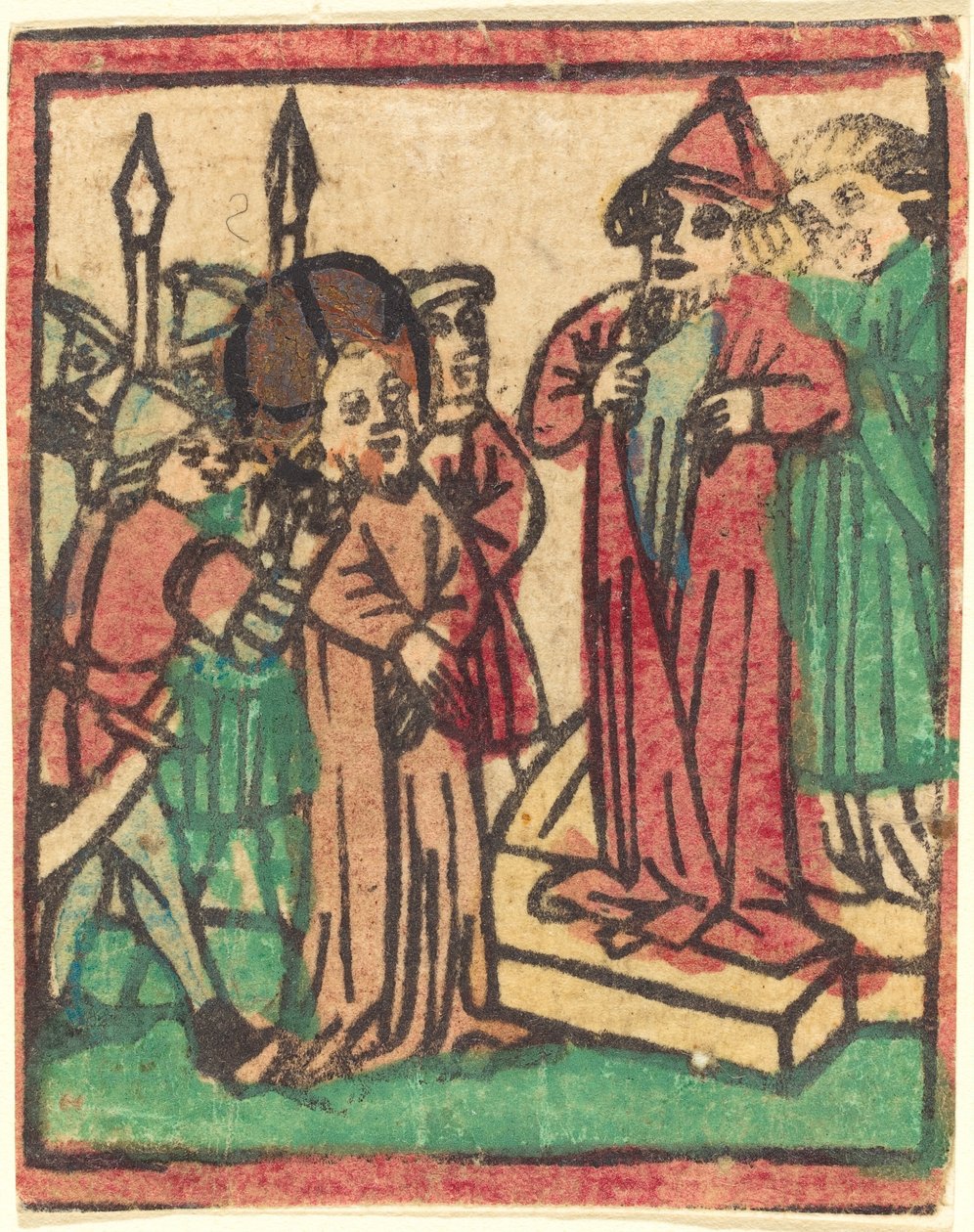 Kaifas sliter sina kläder av German 15th Century