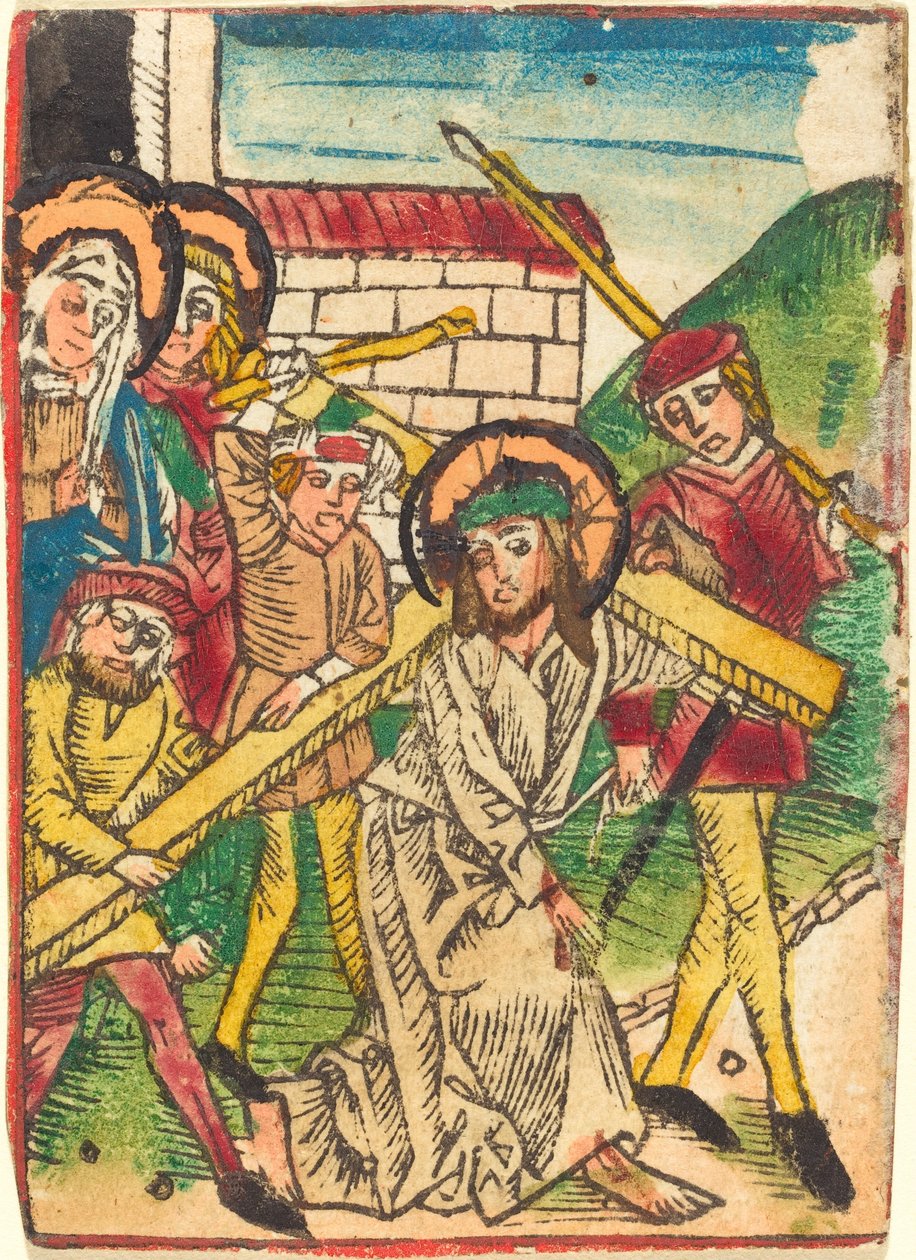 Kristus som bär korset av German 15th Century