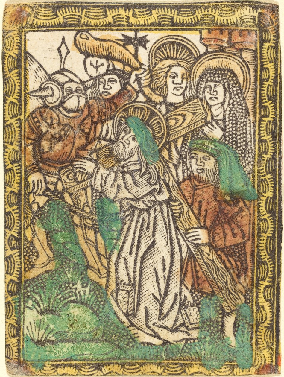 Kristus som bär korset av German 15th Century