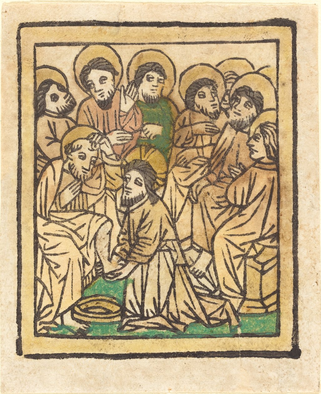 Kristus som tvättar apostlarnas fötter av German 15th Century