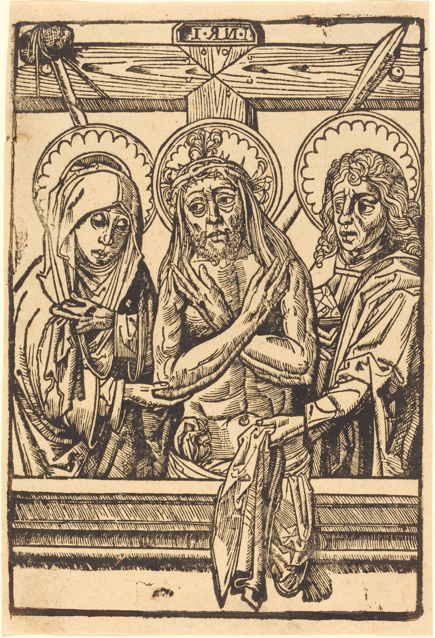 Kristus mellan Maria och Johannes av German 15th Century