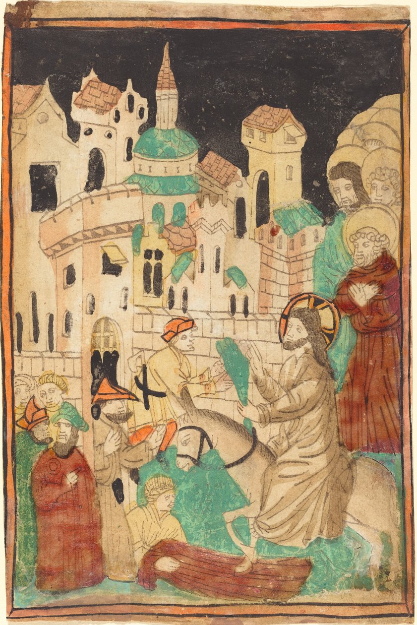 Kristi intåg i Jerusalem av German 15th Century
