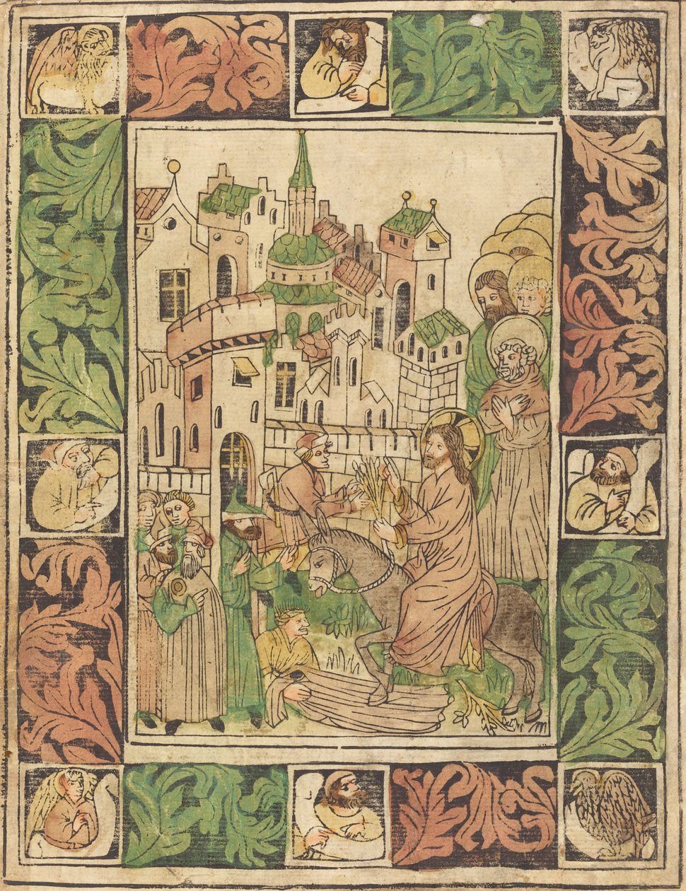 Kristi intåg i Jerusalem av German 15th Century