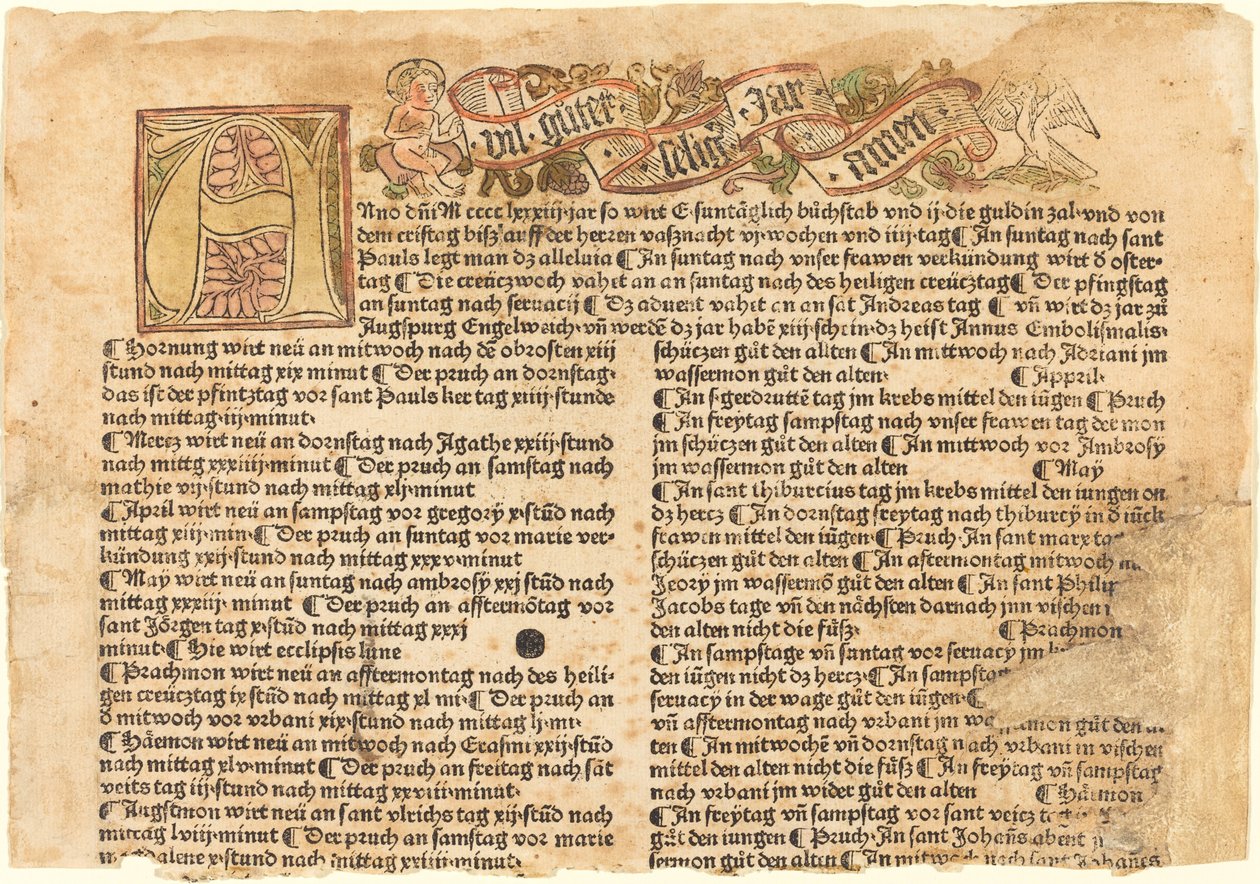 Inledande A och en nyårsönskemål av German 15th Century