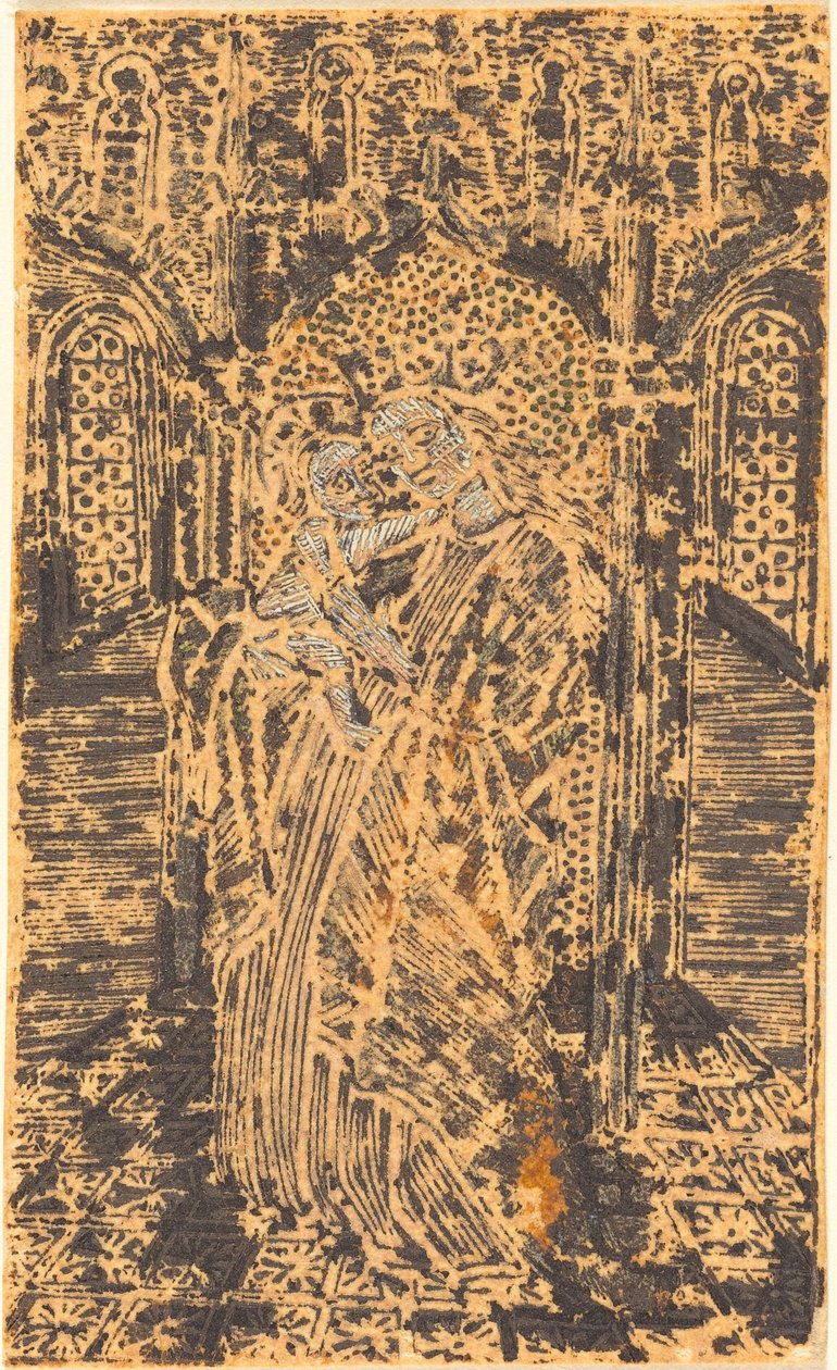 Madonna och barn av German 15th Century