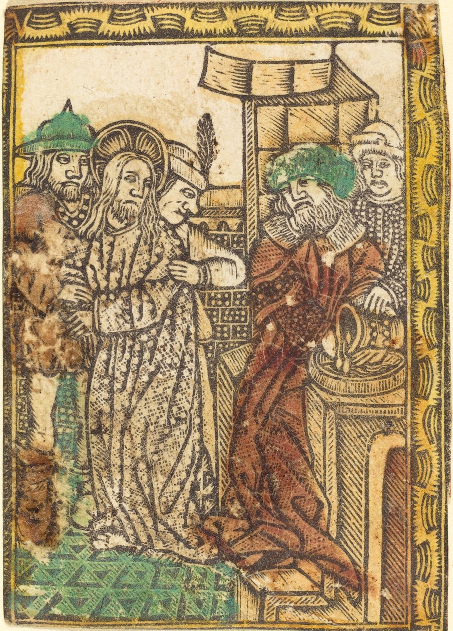 Pilatus som tvättar sina händer av German 15th Century