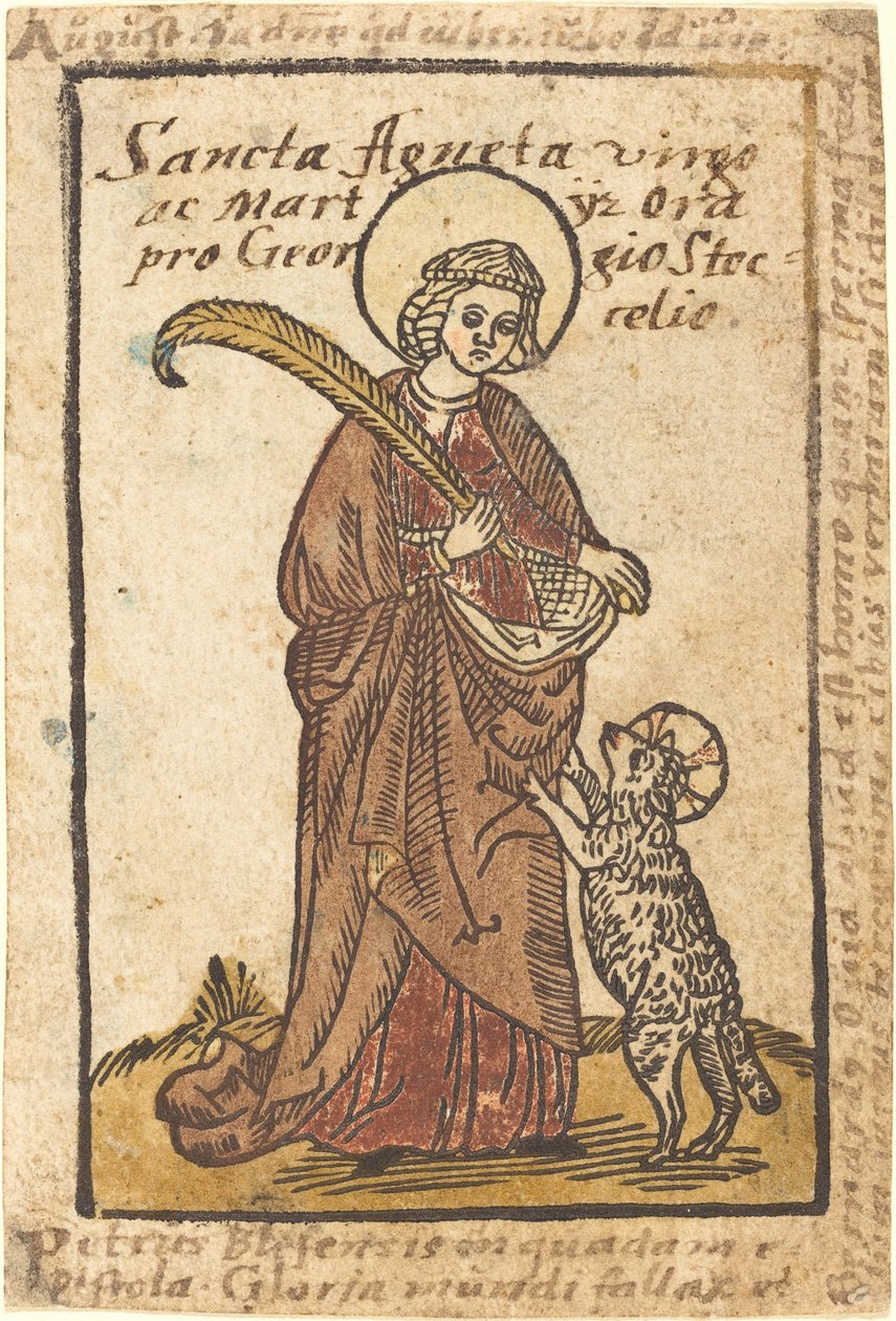 Saint Agnes av German 15th Century