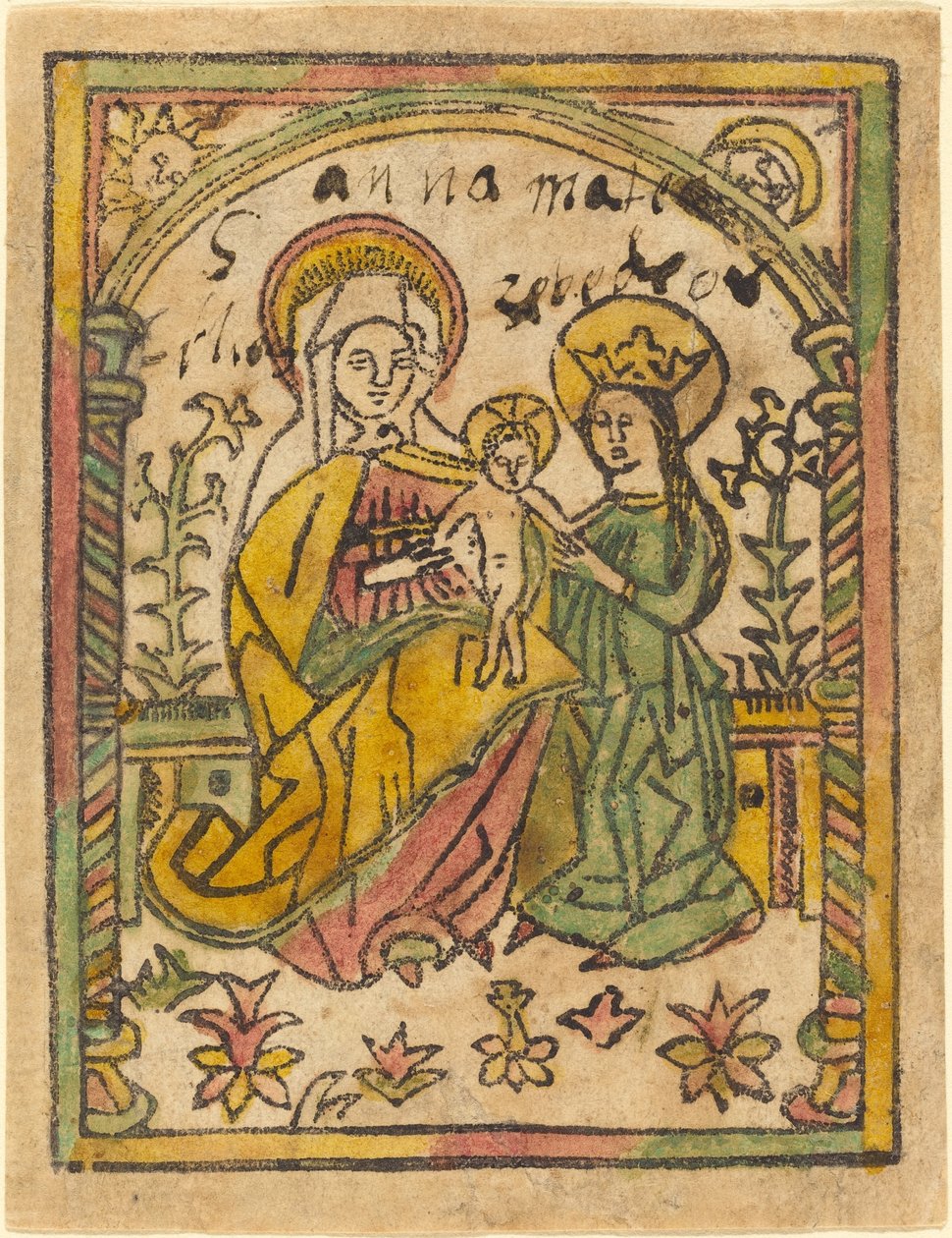 Saint Anne med Madonnan och barnet av German 15th Century