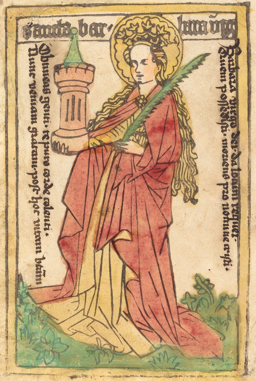 Sankta Barbara av German 15th Century