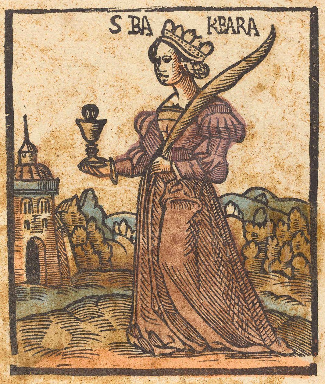 saint barbara av German 15th Century