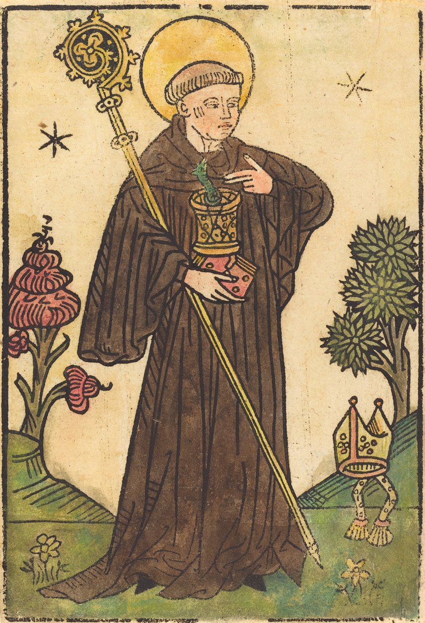 Sankt Benedictus av German 15th Century