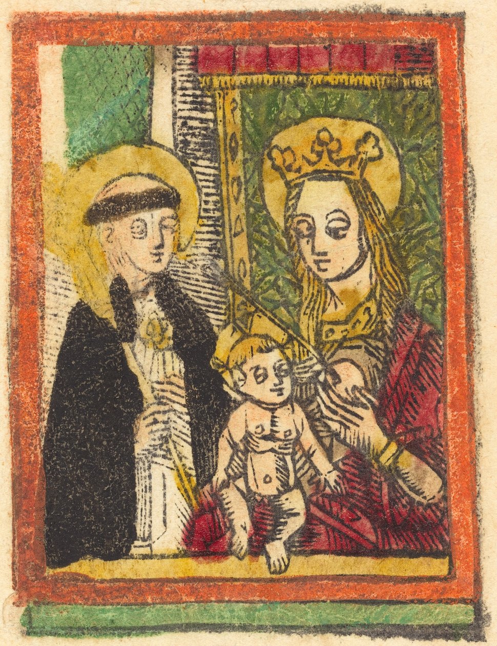 Sankt Bernard med Madonnan och barnet av German 15th Century