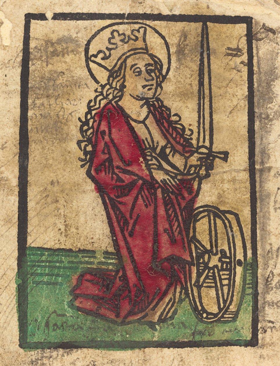 Den heliga Katarina av Alexandria av German 15th Century