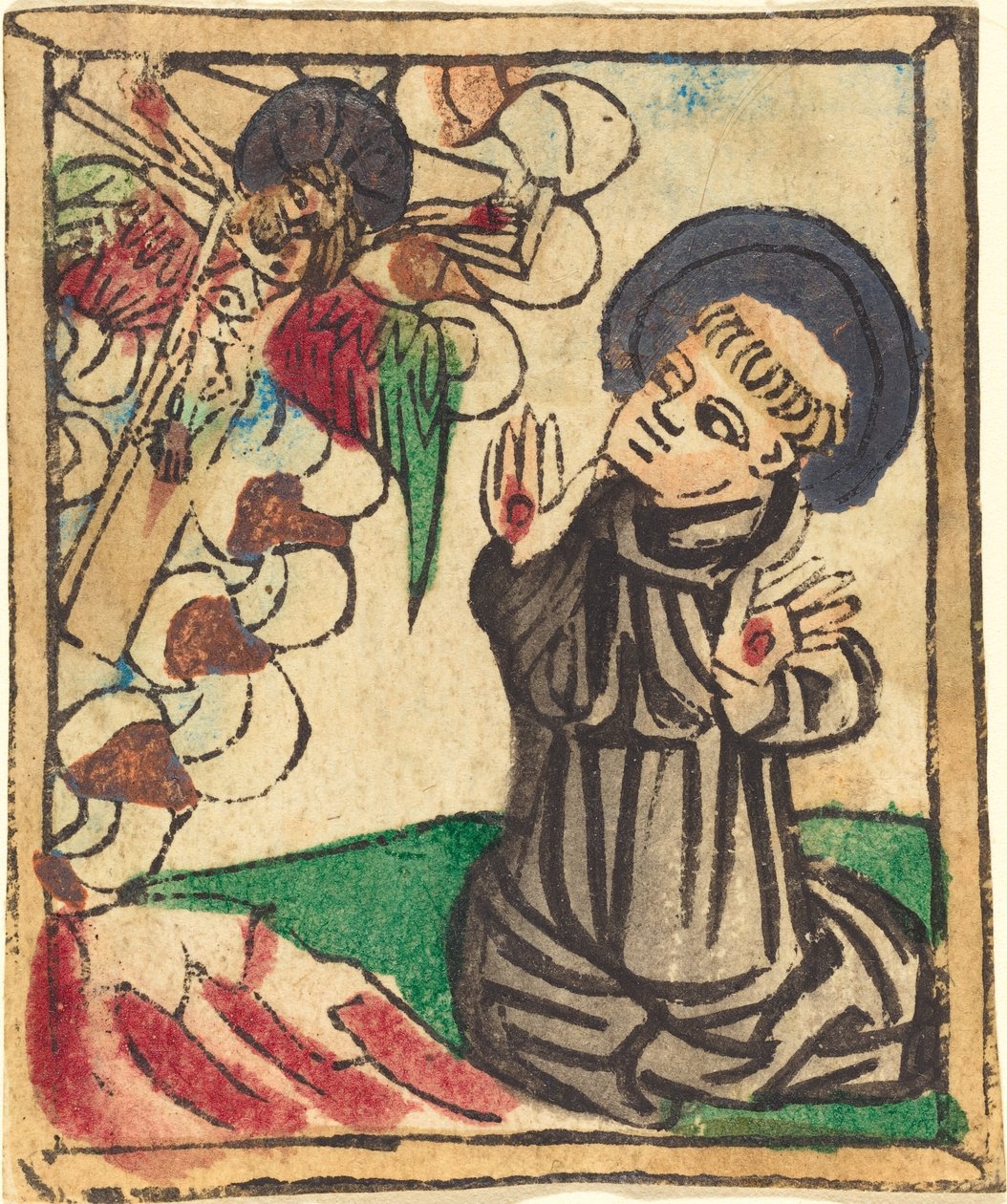 Den helige Franciskus av Assisi av German 15th Century