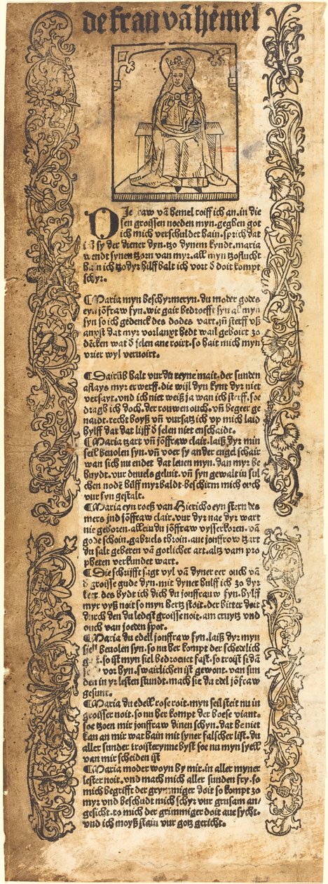 Låten till Madonnan av German 15th Century
