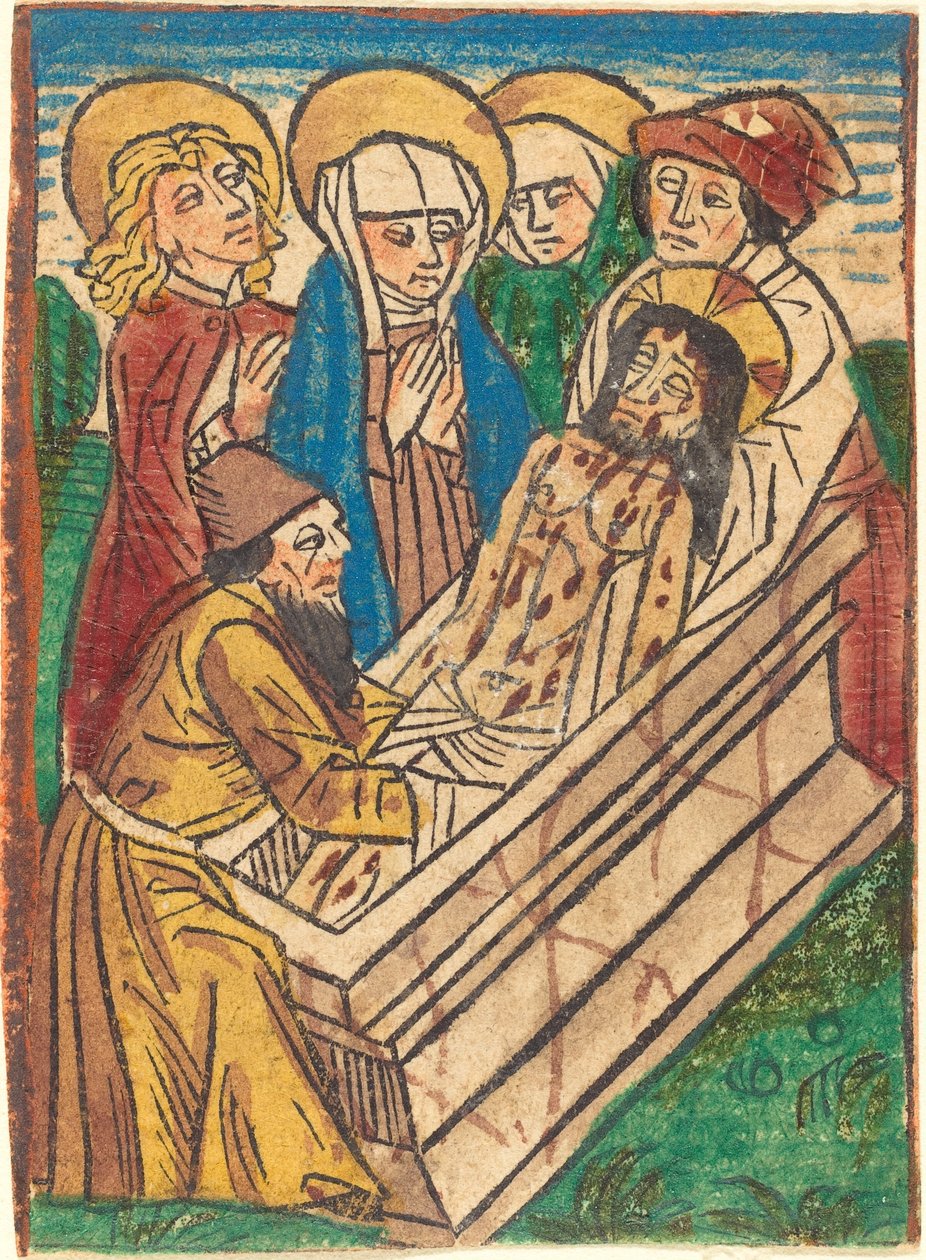 Gravläggningen av German 15th Century