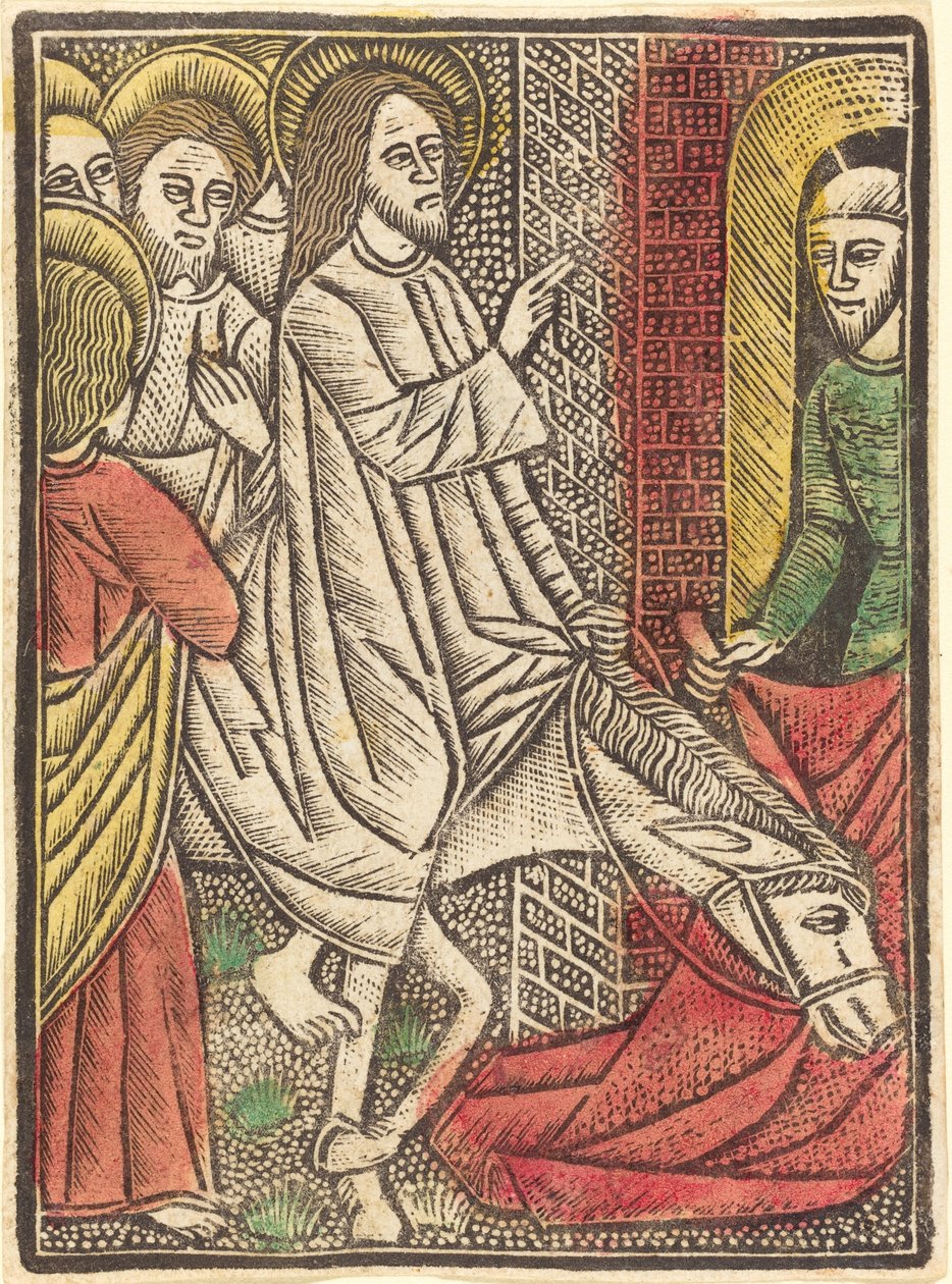 Inträdet i Jerusalem av German 15th Century