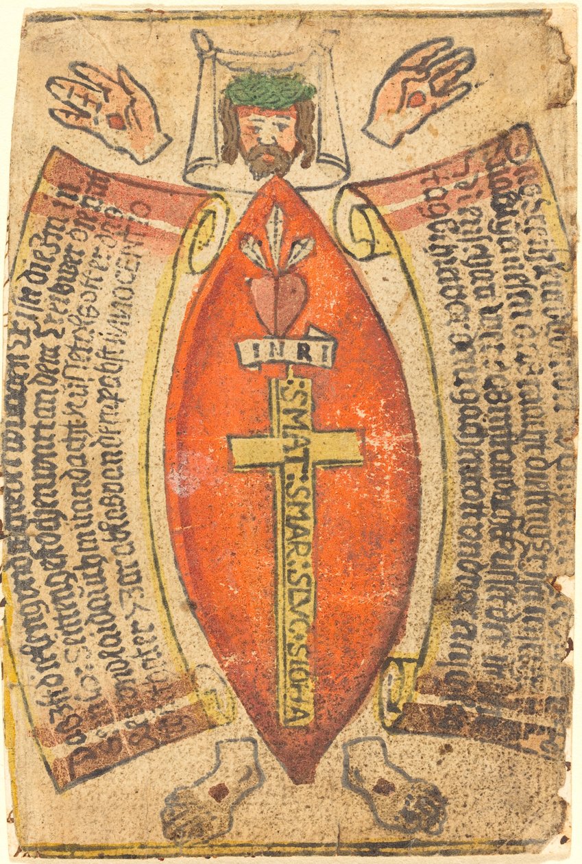 Måtten på sidosåret och Kristi kropp av German 15th Century