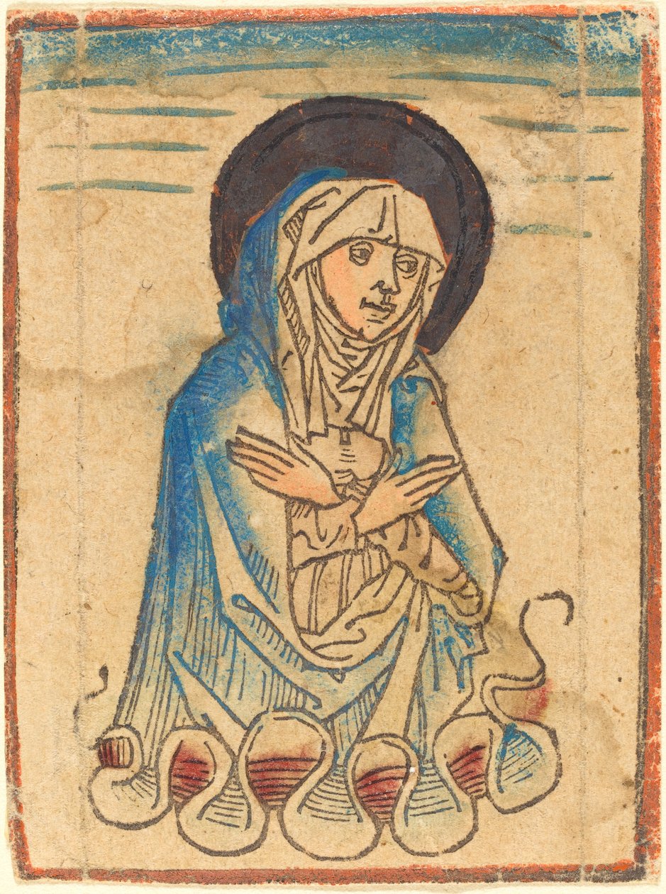 Jungfrun i molnen av German 15th Century or Master of the Housebook